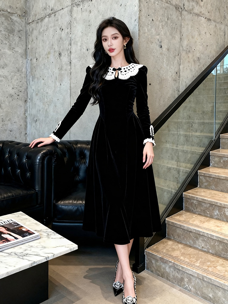 Annual meeting dress lace formal dress for women