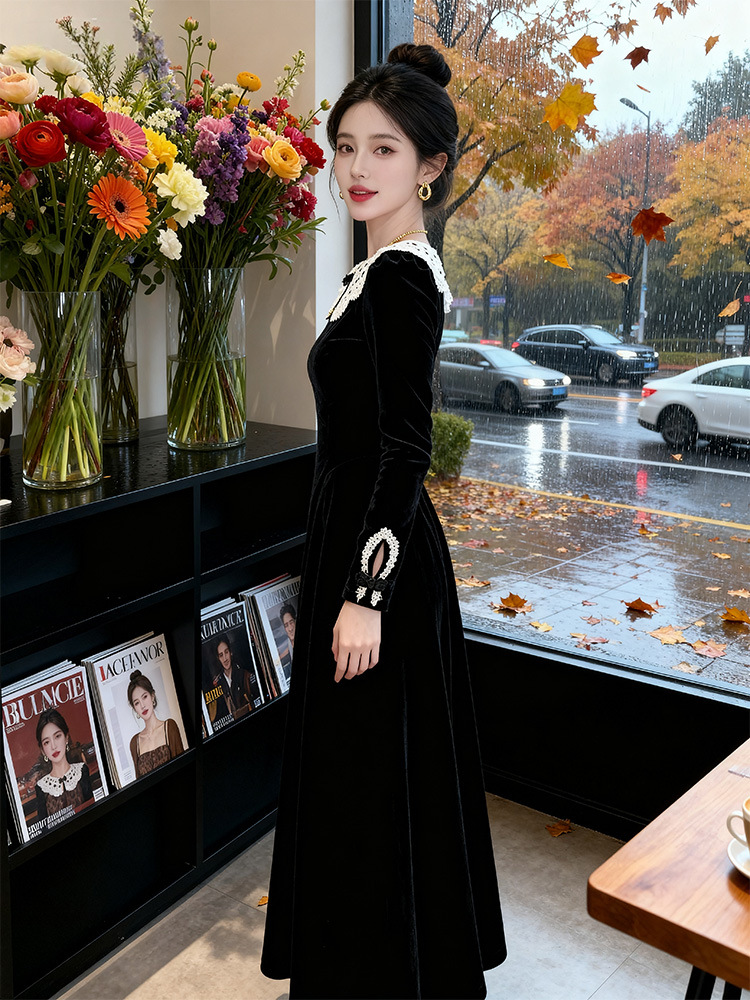 Annual meeting dress lace formal dress for women