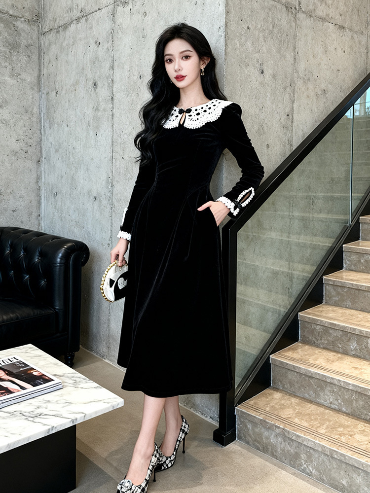 Annual meeting dress lace formal dress for women