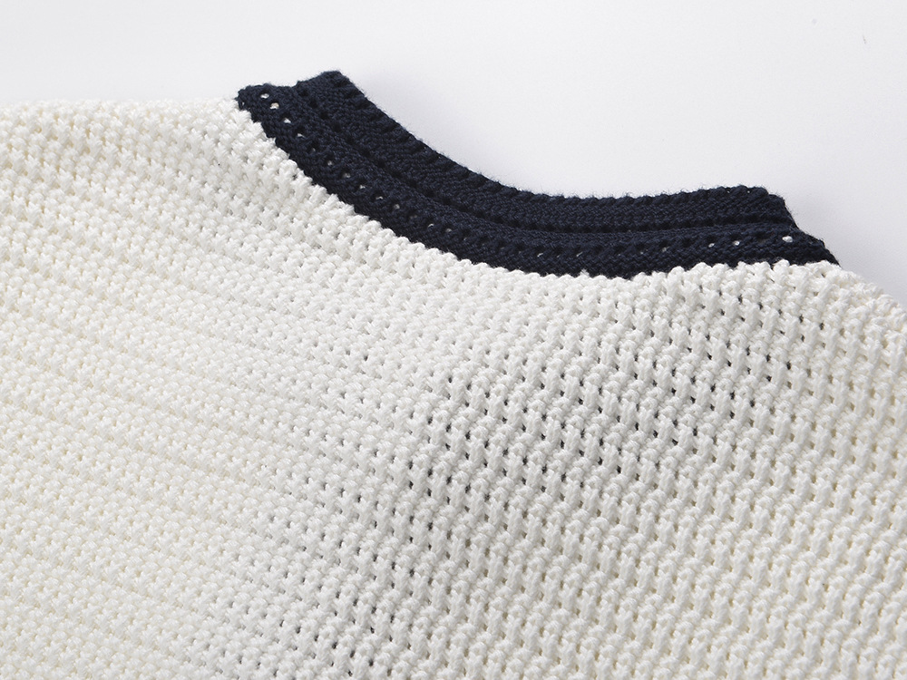 Mixed colors knitted cardigan autumn and winter coat