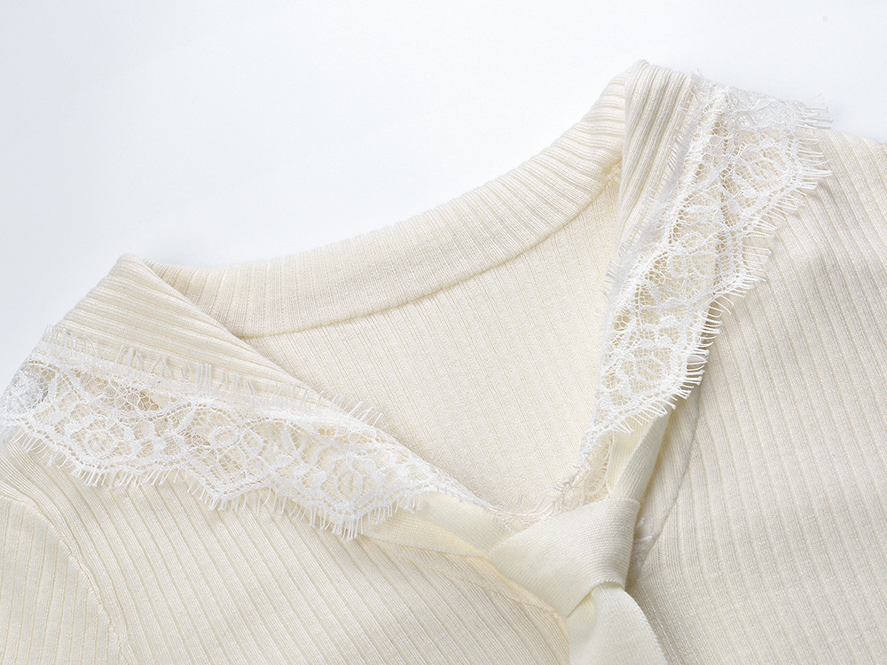 Navy collar chest frenum tops fashion sweater