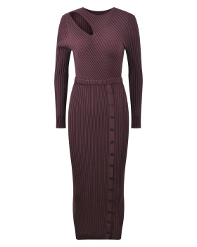 Fashion knitted slim hollow elegant temperament dress
