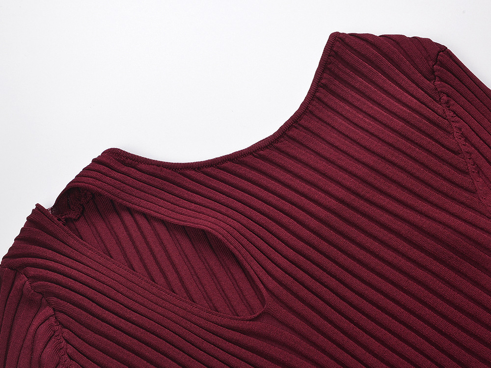 Fashion knitted slim hollow elegant temperament dress