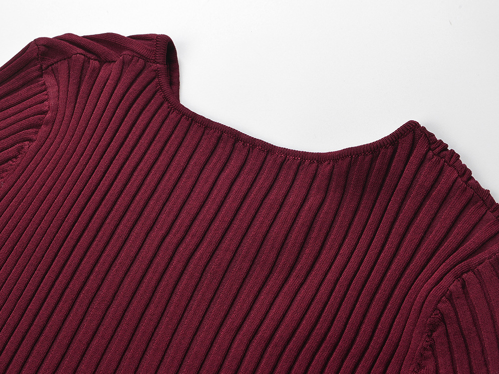 Fashion knitted slim hollow elegant temperament dress