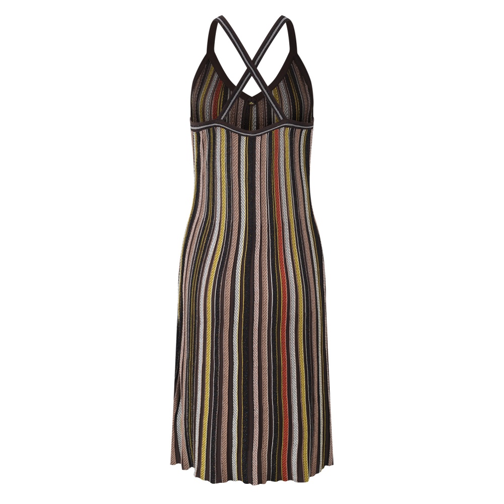 Temperament V-neck mixed colors sling dress