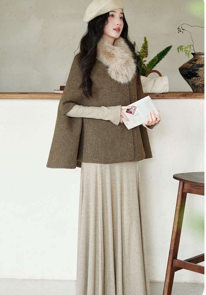 Niche brown coat autumn cloak