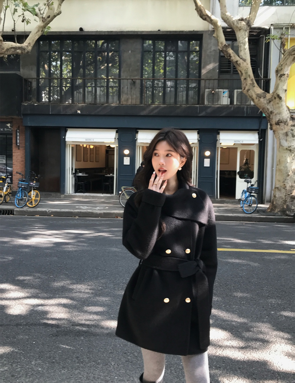 Cashmere cuff cloak winter scarf woolen coat for women