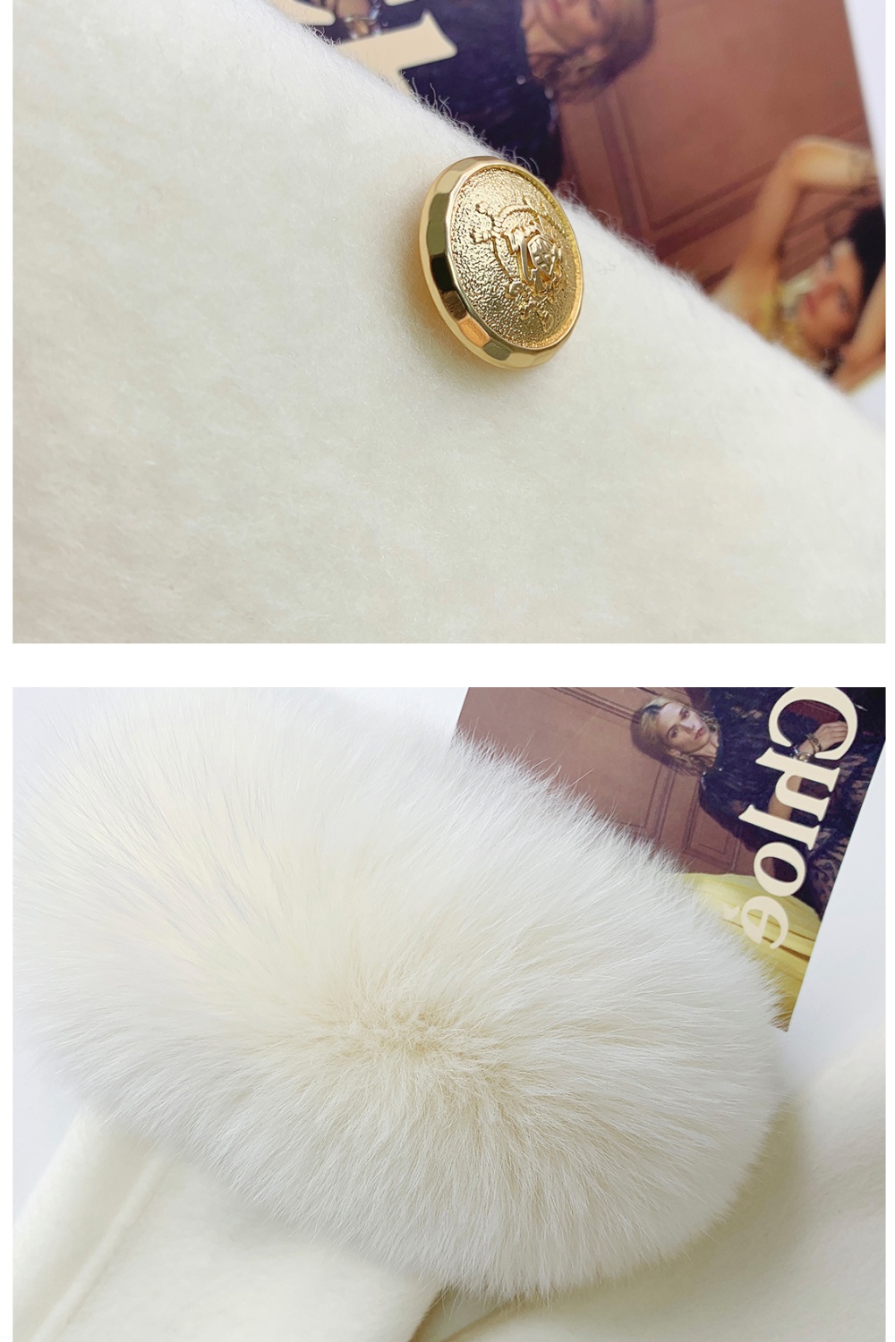 Cashmere cuff cloak winter scarf woolen coat for women