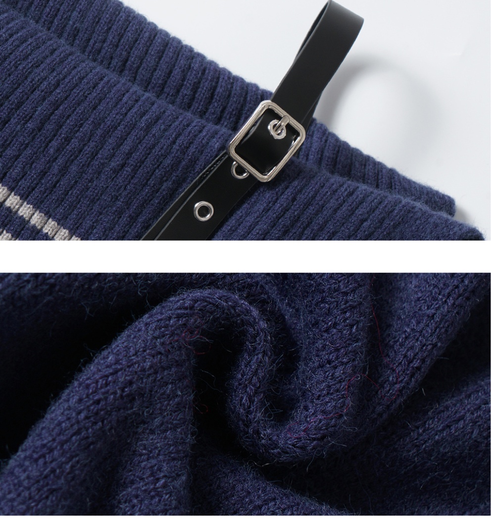 Loose retro cardigan gray American style sweater for women