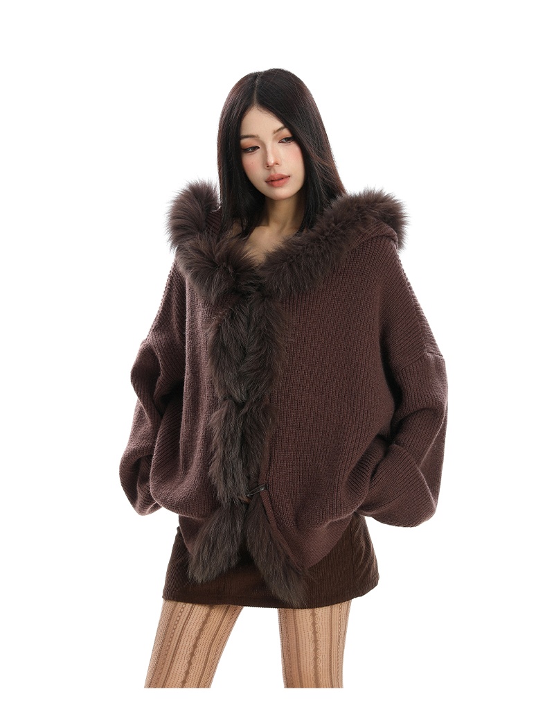 Autumn and winter sweater knitted cardigan for women