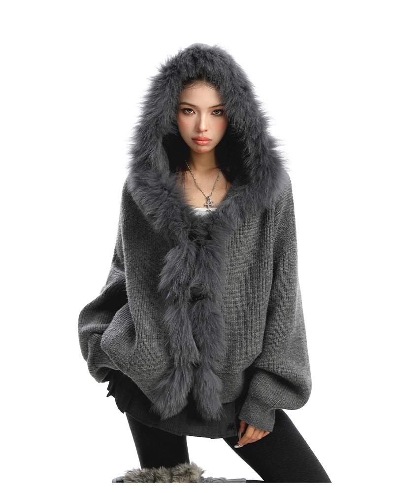 Autumn and winter sweater knitted cardigan for women