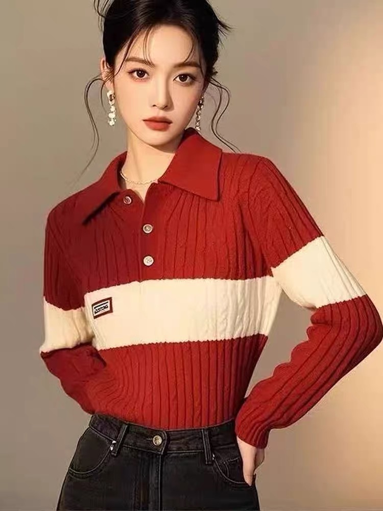 Autumn and winter sweater Korean style tops for women