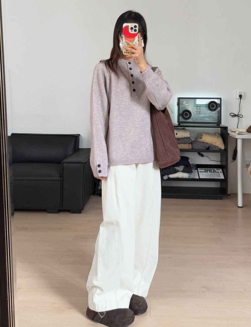 All-match autumn and winter sweater many buckle loose tops