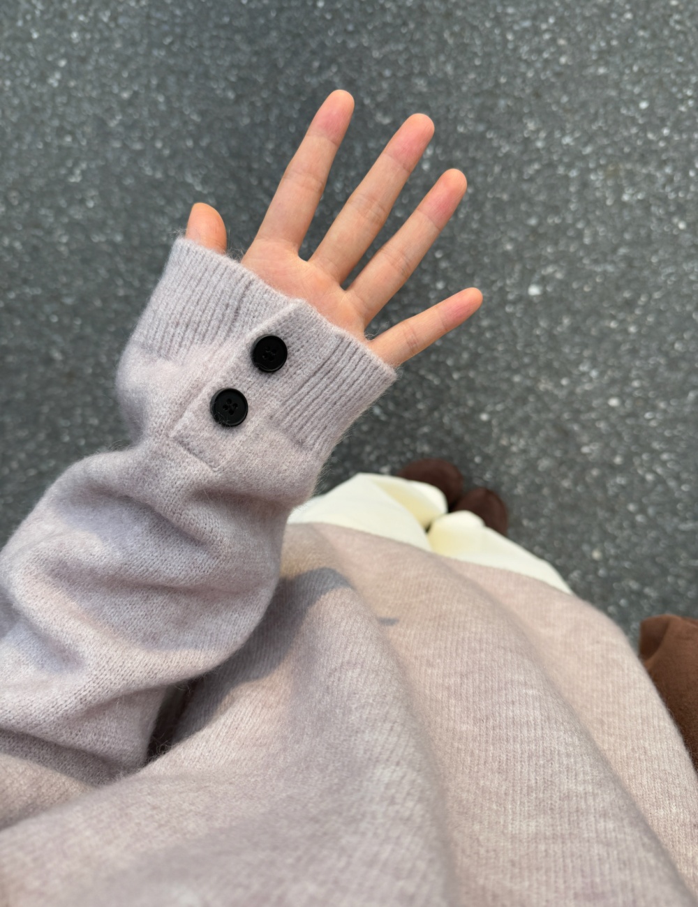 All-match autumn and winter sweater many buckle loose tops