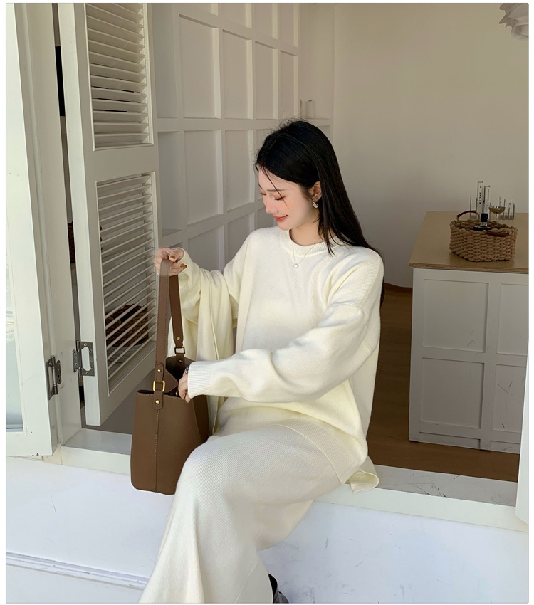 Loose lazy sweater inside the ride scarves 3pcs set