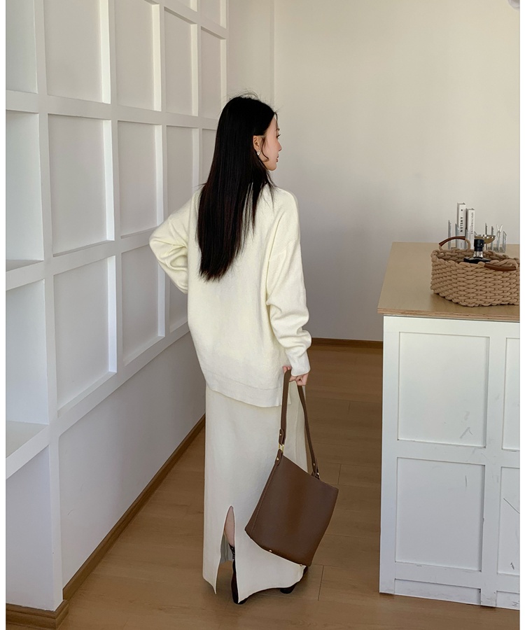 Loose lazy sweater inside the ride scarves 3pcs set