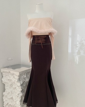 Japanese style long skirt sweater a set