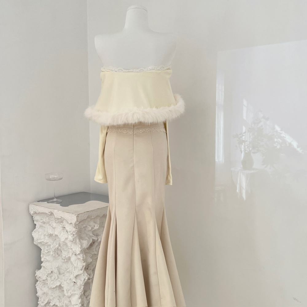 Japanese style long skirt sweater a set