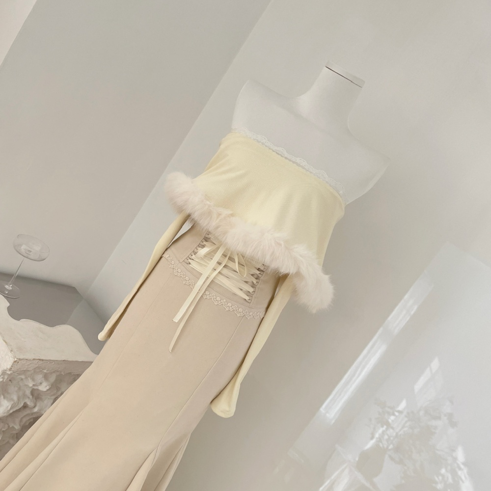 Japanese style long skirt sweater a set