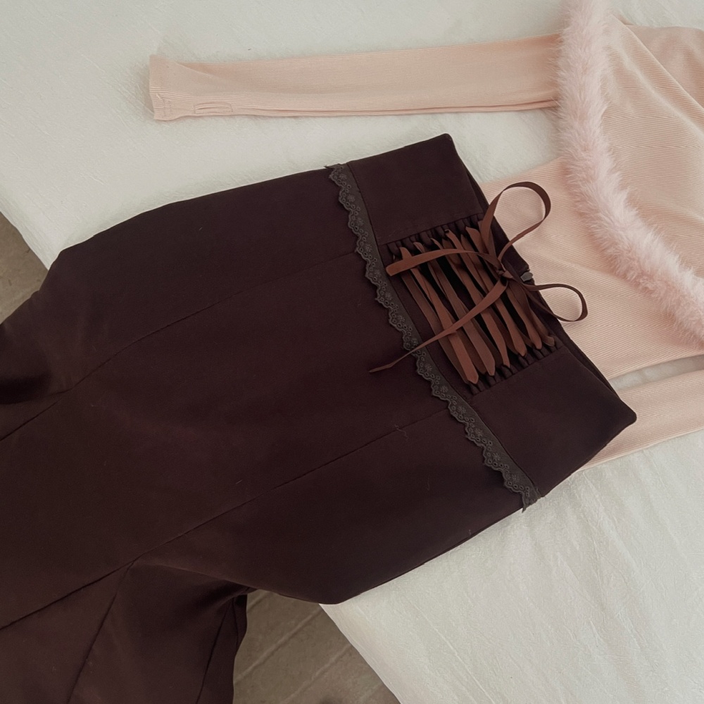 Japanese style long skirt sweater a set