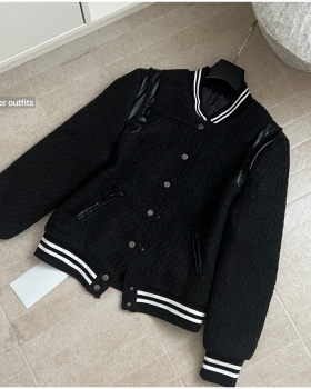 Starry baseball uniforms mixed colors coat for women