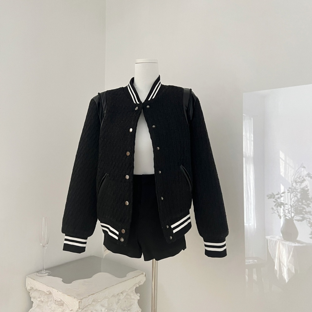 Starry baseball uniforms mixed colors coat for women