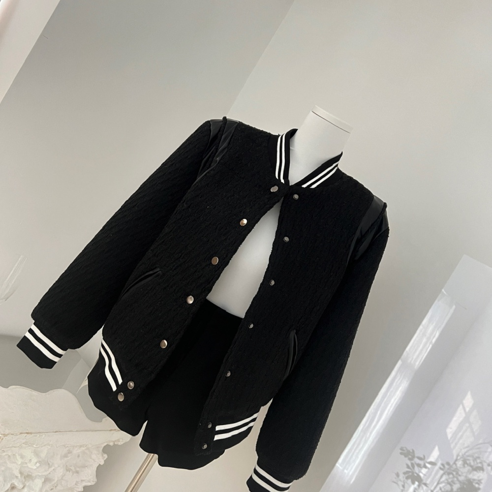 Starry baseball uniforms mixed colors coat for women