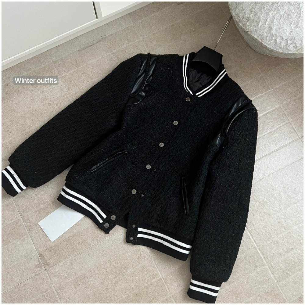 Starry baseball uniforms mixed colors coat for women