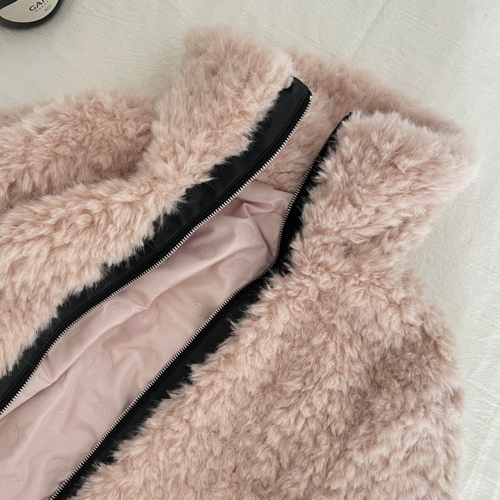 Stitching coat autumn and winter fur coat for women