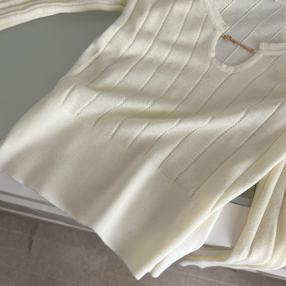 Slim wool tops knitted enticement bottoming shirt for women