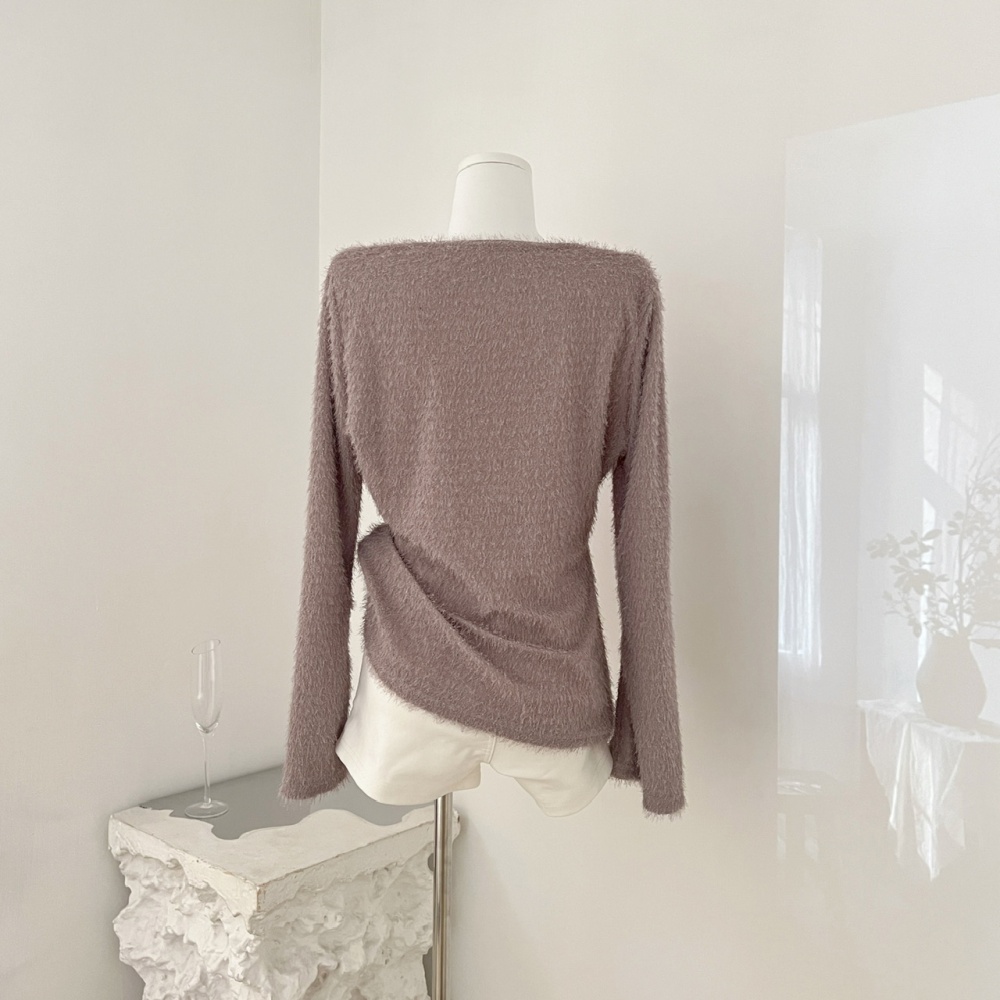 Pink antique silver fashion knitted tops