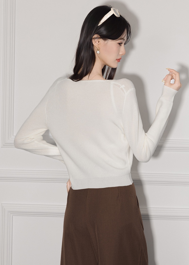 Slim autumn and winter cardigan temperament niche tops