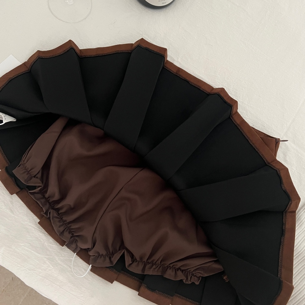 With belt short skirt winter tops a set