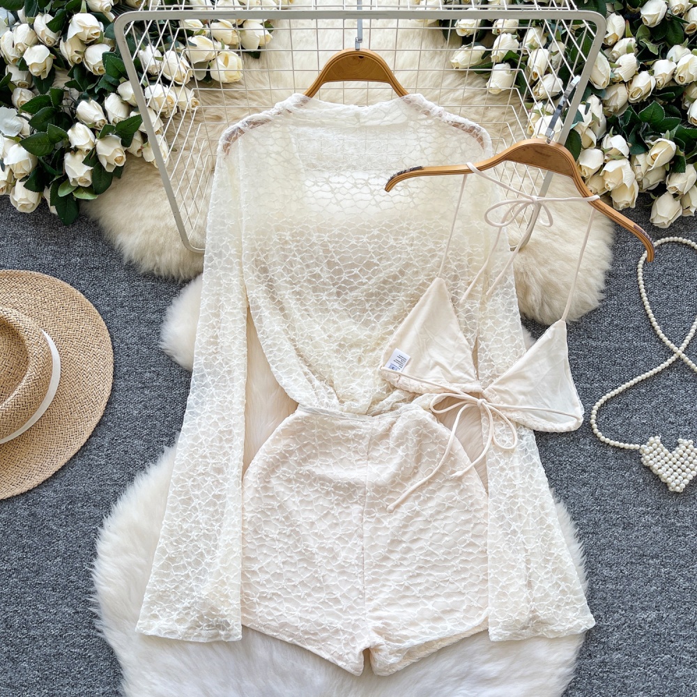 Halter inside the ride jumpsuit splice corset for women