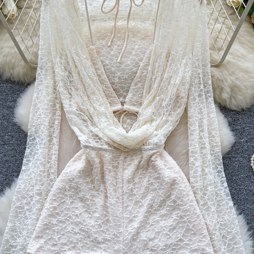 Halter inside the ride jumpsuit splice corset for women