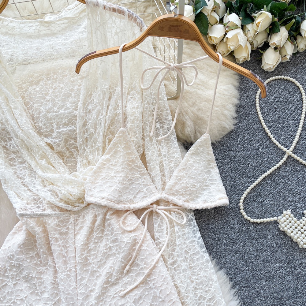 Halter inside the ride jumpsuit splice corset for women