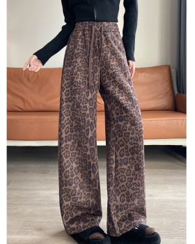 Western style wide leg pants casual pants for women