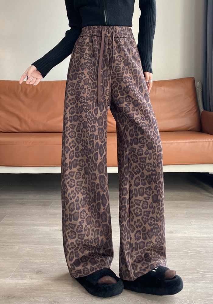 Western style wide leg pants casual pants for women