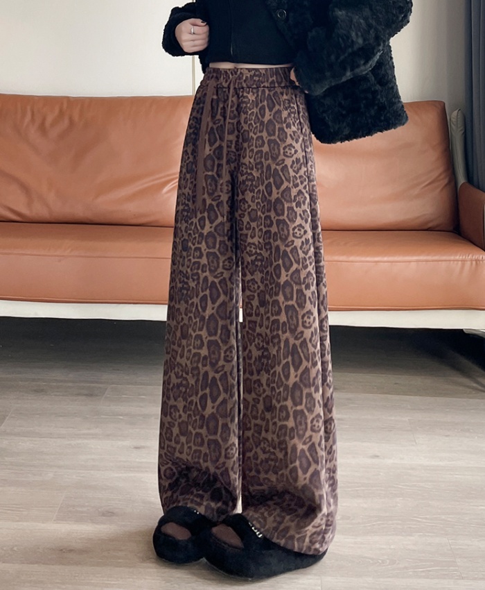 Western style wide leg pants casual pants for women