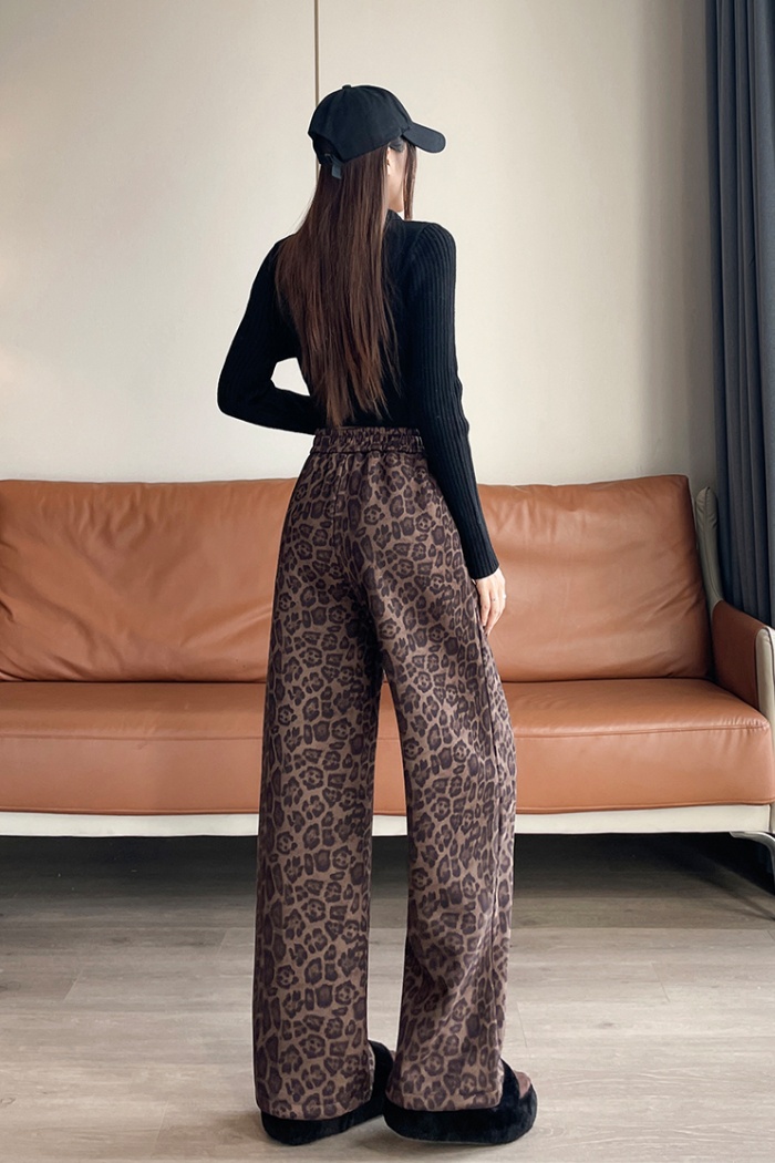 Western style wide leg pants casual pants for women