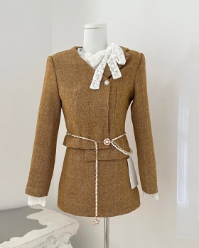 Chanelstyle wool skirt woolen jacket 2pcs set for women