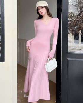 Knitted mermaid elegant sexy dress for women