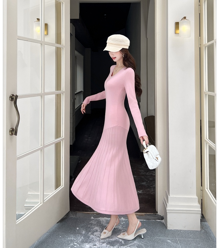 Knitted mermaid elegant sexy dress for women