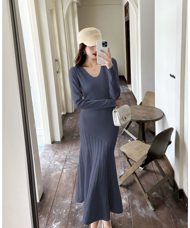 Knitted mermaid elegant sexy dress for women