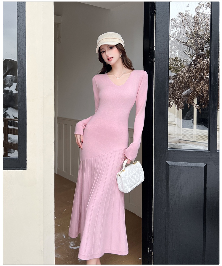 Knitted mermaid elegant sexy dress for women