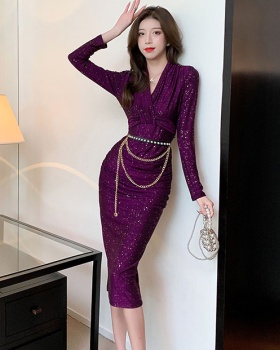 Package hip dress tight long dress