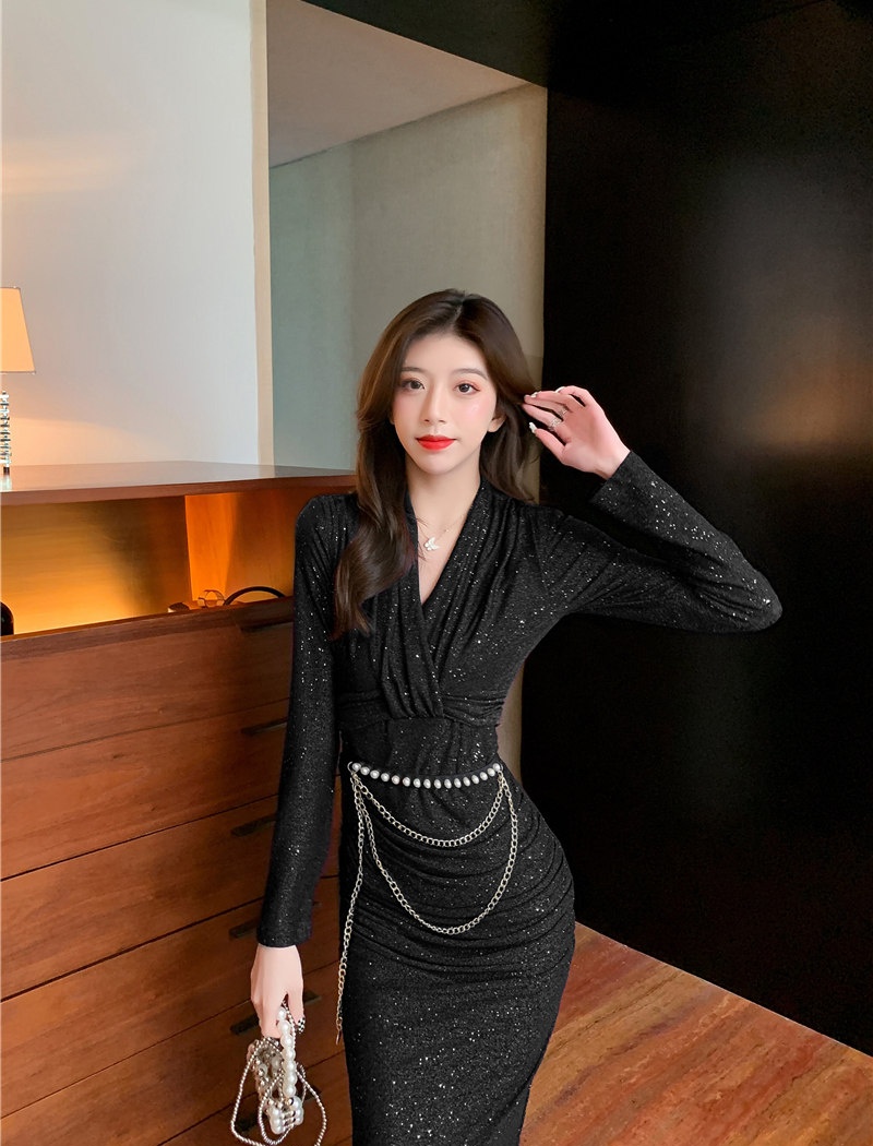 Package hip dress tight long dress