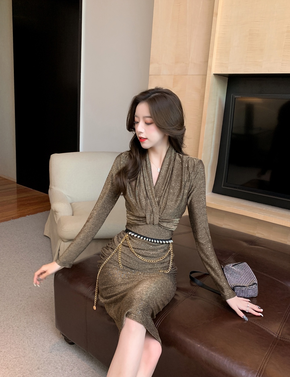 Package hip dress tight long dress