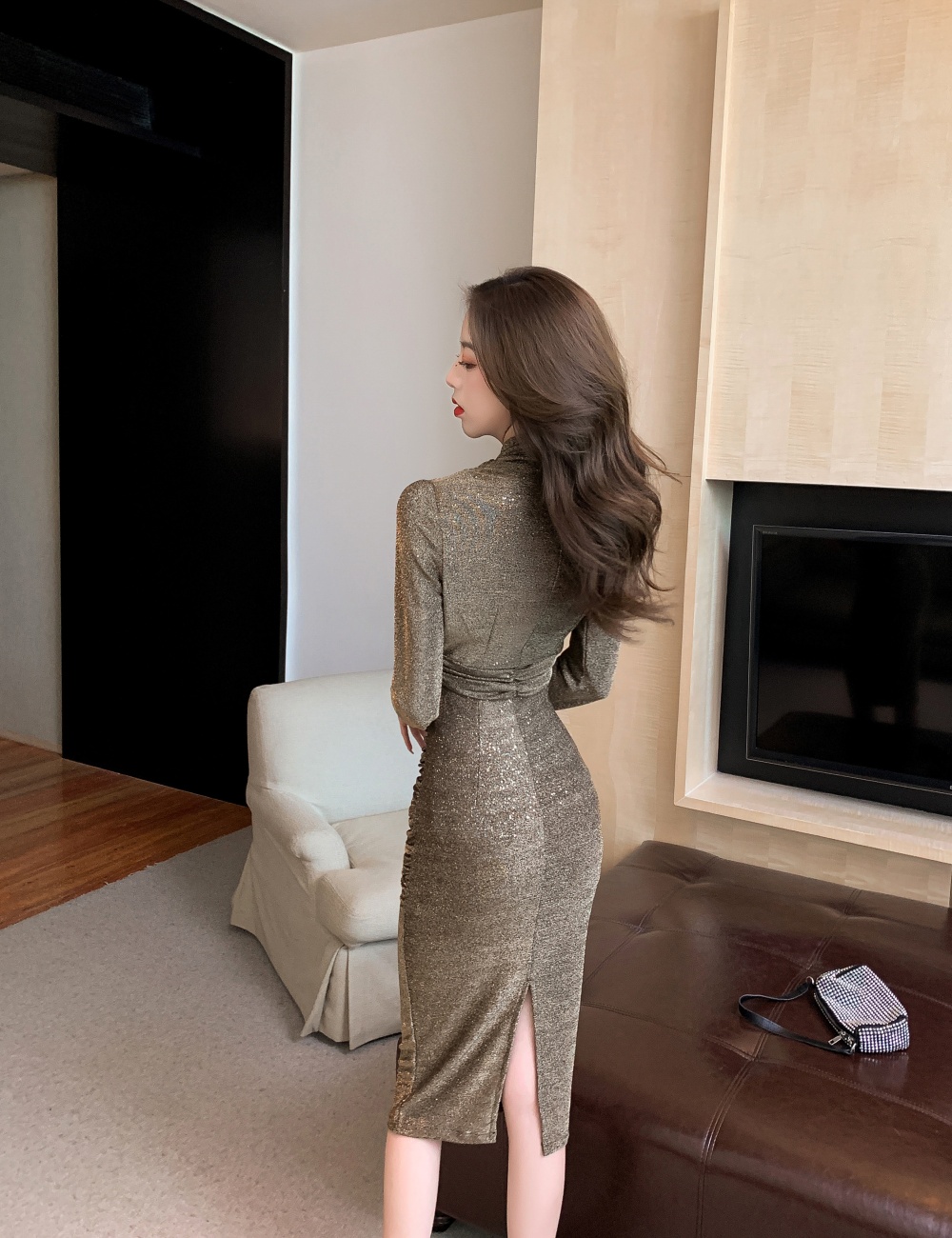 Package hip dress tight long dress