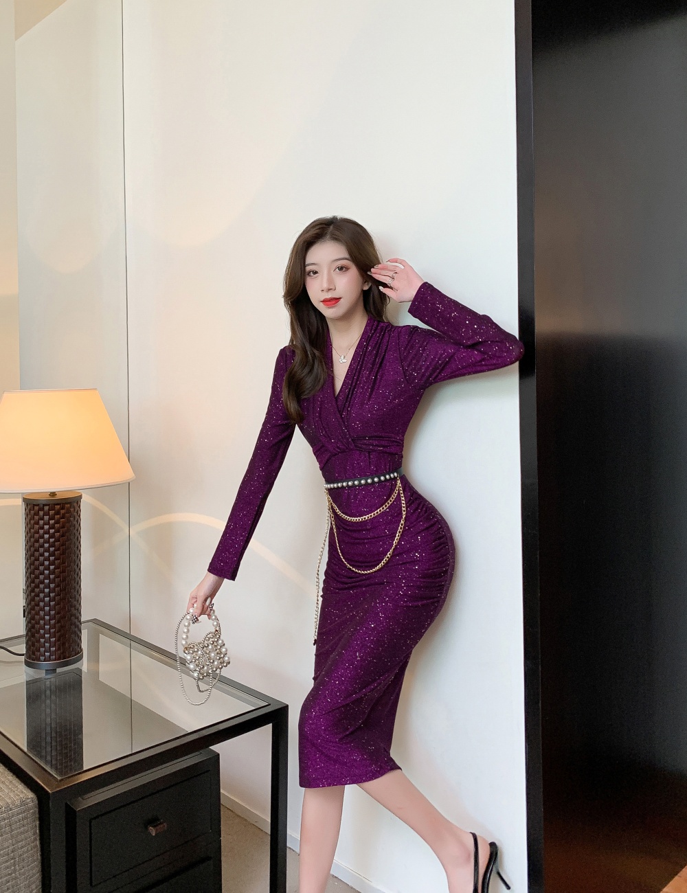 Package hip dress tight long dress